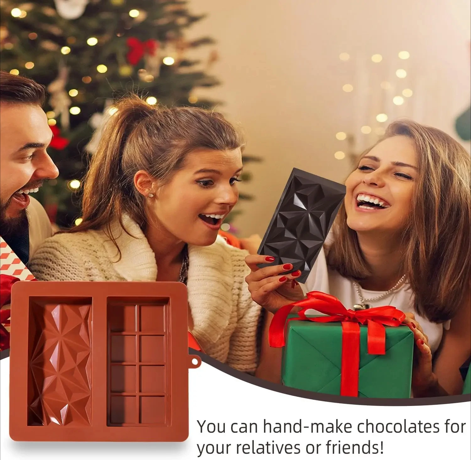 Dubai Chocolate Mold Bar for Pistachio and Other Chocolate Bars, Thick Silicone Mold for DIY Filled Bars, Large Candy Bar Mold for Home Baking, Chocolate Making, and Creative Desse Dubai Chocolate Mold Bar for Pistachio and Other Chocolate Bars, Thick Silicone Mold for DIY Filled Bars, Large Candy Bar Mold for Home Baking, Chocolate Making, and Creative Desse