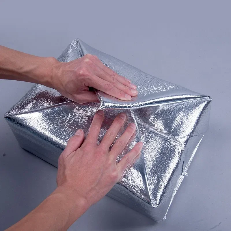 50pcs Aluminum Foil Insulated Bags – Reusable Thermal Cooler Pouches for Food, Lunch, S... - SKU AFB01539 - UGI Packaging