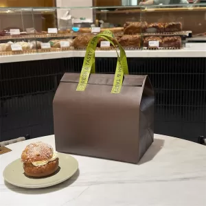 Brown Insulated Tote Bags 🥡 – Reusable Non-Woven Food Delivery Pouches for Hot and Cold Storage, Bread, Drinks, Grocery Shopping, Lunch Carrier, Portable Eco-Friendly Packaging