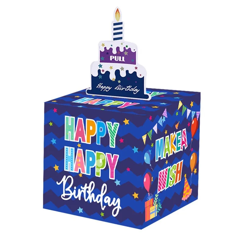 Birthday Cash Surprise Gift Box – Creative Money Holder with Pull-Out “Happy Birthday” Card, Fun Money Gift Idea for Kids, Teens, and Adults, Unique Celebration Present for Parties and Special Events
