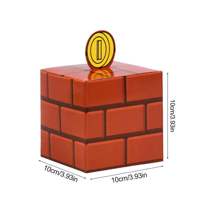 6/3Pcs Question Blocks Gift Boxes Kids Video Game Theme Birthday Candy Cookie Treat Boxes Goody Bags Boys Party Favors Decorations DIY Party Supplies for Celebration Accessories