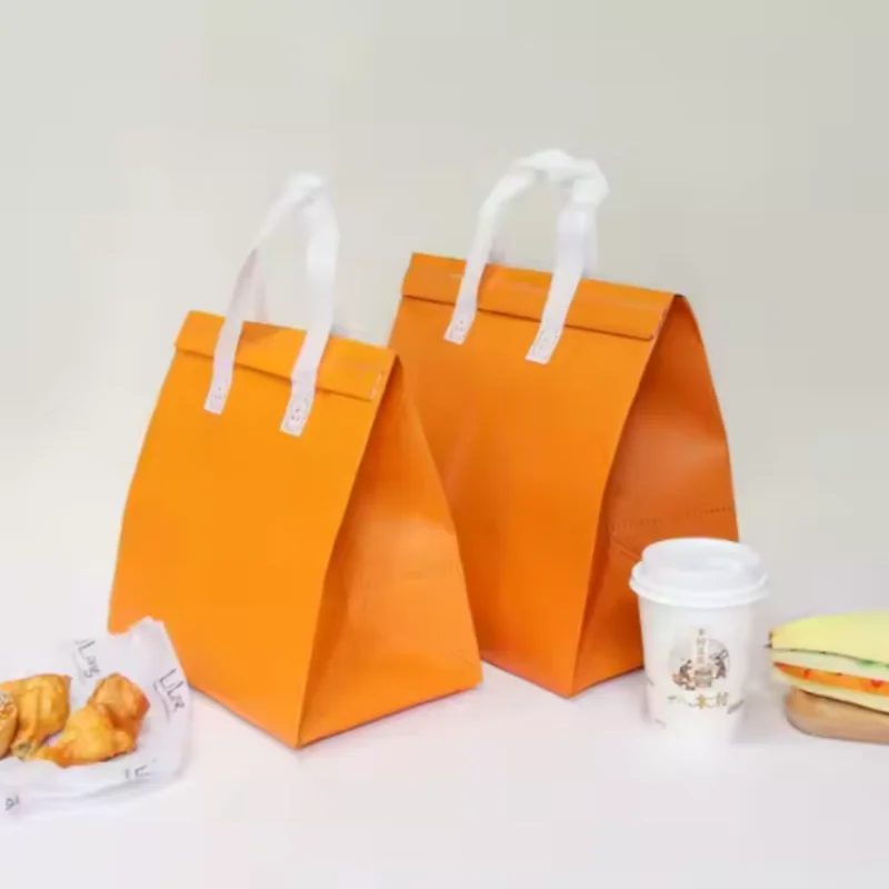 Wholesale 500pcs Custom Logo Reusable Non-Woven Thermal Cooler Bags – Insulated Picnic Tote, Eco-Friendly Food Carrier for Promotion, Takeaway, Office, School, and Outdoor Activities - 图片 2