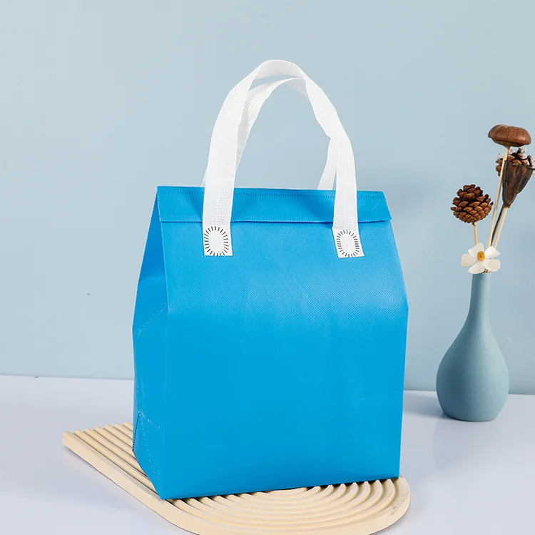 Waterproof Takeaway Thermal Insulated Bag – Reusable Cooler Tote for Food and Beverage Delivery, Ice Pack Compatible, Square Lunch Bag for Picnic, Restaurant, Work, School, Portable Meal Storage Carrier - 图片 7