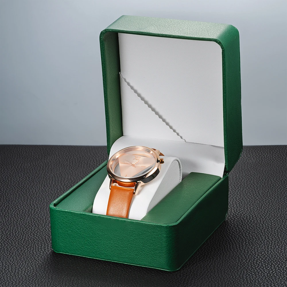 Black Single Watch Gift Box with Soft Pillow, PU Leather Wristwatch Case Organizer for Men, Clamshell Design Watch Holder, Elegant Protective Storage Box for Travel, Home, and Gift Presentation - 图片 9