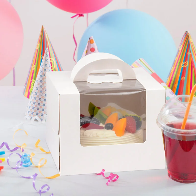 1/3/6pcs High Capacity Cake Packing Boxes with Clear Window, Multi Size Bakery Gift Boxes for Candy Cookies Pastry Chocolate Dessert Packaging, Wedding Birthday Christmas Baby Shower Party Supplies 8