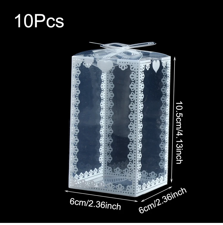 10pcs Transparent PVC Packing Boxes for Birthday, Wedding, Valentine, and Party Favors, Chocolate Cake Packaging Gift Boxes for Desserts, Birthday Party Supplies and Gift Presentation - 图片 9