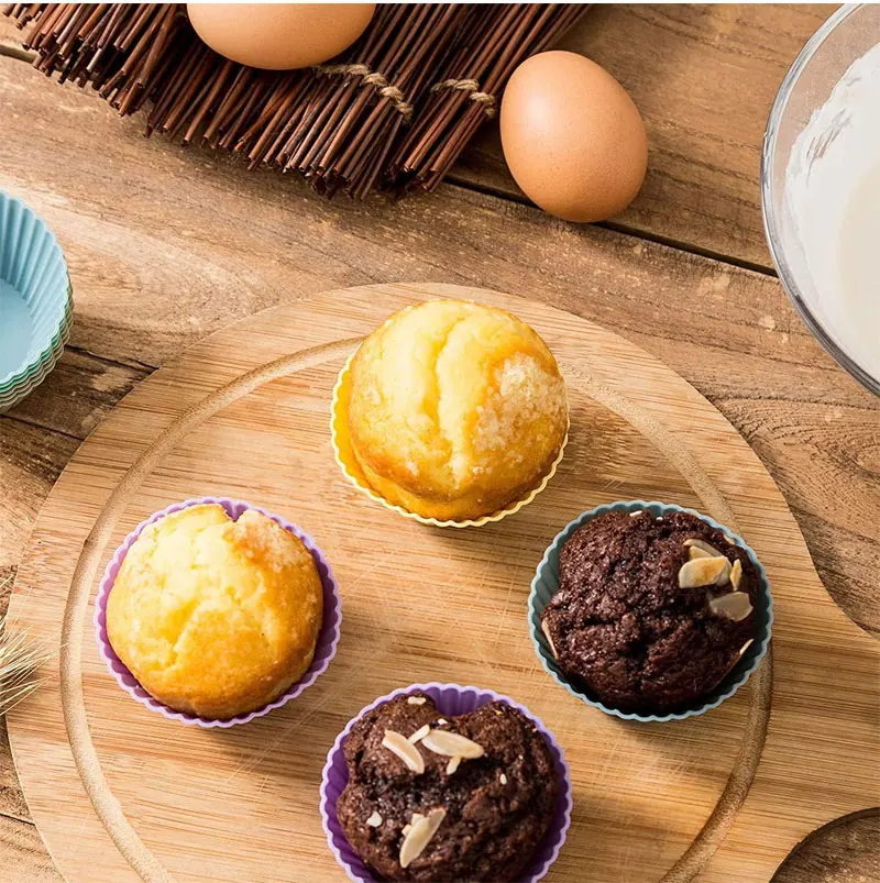 10/20/50Pcs Silicone Cupcake Baking Cups, Reusable Non-Stick Muffin Liners, Heat-Resistant BPA-Free Cupcake Holders Molds, Eco-Friendly Home Kitchen Bakeware for Muffins, Cakes, Brownies, Desserts 9