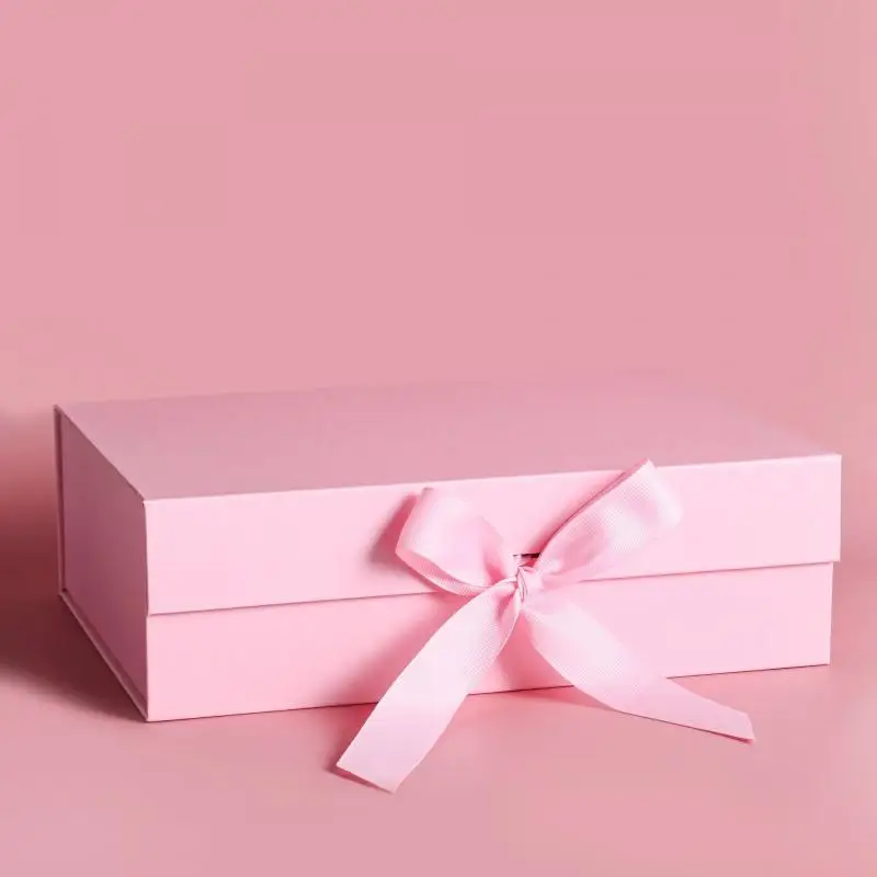 Gift Box with Magnetic Closure and Lid, Foldable Cardboard Gift Packaging Box with Ribbon for Valentine’s Day, Birthday, Wedding, Bridesmaid Proposal, Party Supplies, Holiday Present Wrapping - 图片 5