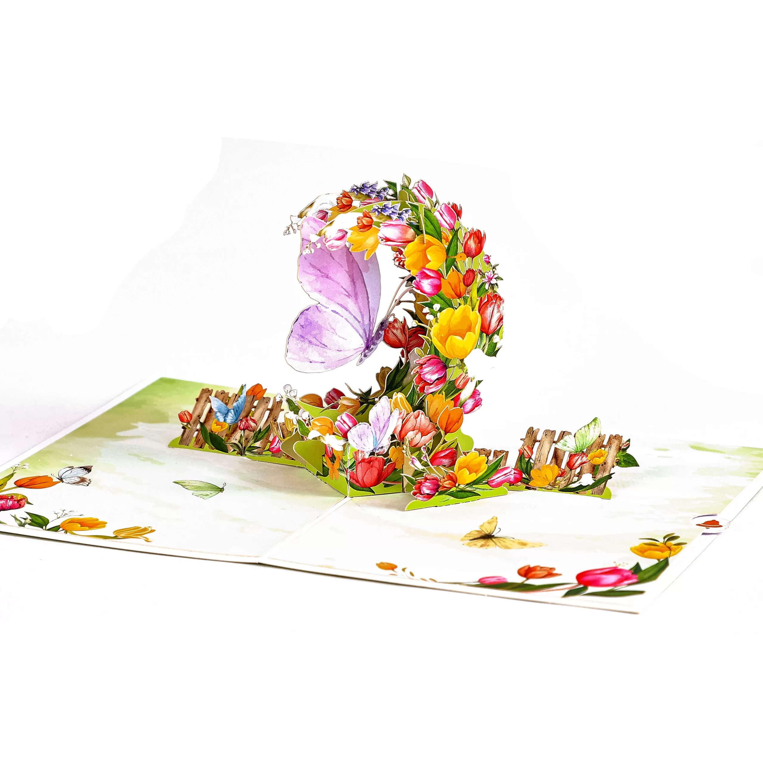 Pink Rose Garden Pop-Up Greeting Card – 3D Flower Birthday Anniversary Gift for Lover, Mom, Teacher or Friend, Spring Pop Up Card with Cozy Kitten Design, Romantic Keepsake for Special Celebrations