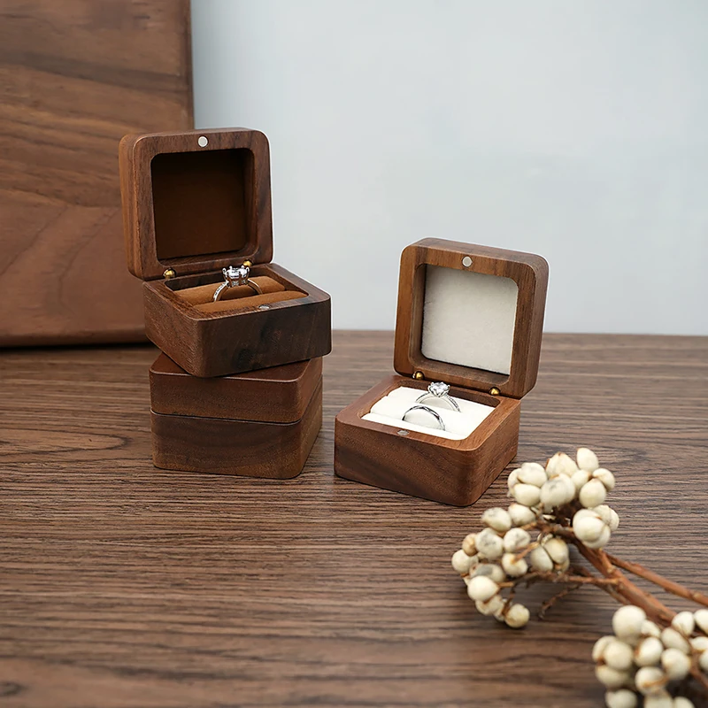 Luxury Wooden Jewelry Packaging Box for Rings Earrings Bracelets – Elegant Wood Jewelry Organizer Gift Box for Wedding, Engagement, and Bracelet Display – Premium Handmade Jewelry Storage Case