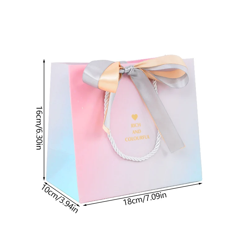 18/25cm Large Gift Bag Snack Cookie Candy Packing Bag Birthday Wedding Party Decoration Gift for Guests Baby Shower Supplies, Reusable Premium Paper Bags with Handles for Bakery, Souvenir, Retail, Geschenkverpackung, Bolsa de Regalo - 图片 8