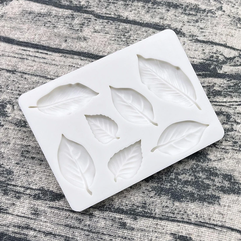 Leaf Silicone Mold for Sugarcraft Fondant Chocolate Cupcake Cake Baking Moulds Dessert Decorating Tools Kitchen Pastry Accessories Candy Resin Soap Wax Melt DIY Craft Decoration Tray 4