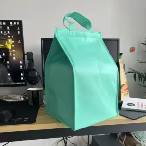 Cake Shop Insulation Bag with Velcro Zipper, Aluminum Foil and Pearl Cotton Lining, Cold Thermal Delivery Bag, Reusable Takeaway Cooler Tote for Cakes, Pastries, and Baked Goods