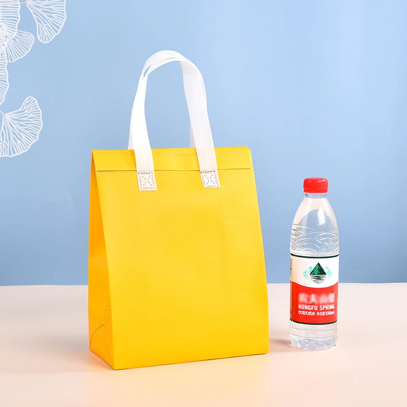 10pcs Non-Woven Insulated Tote Bags – Reusable Thermal Cooler Pouches for Food, Cake, Drinks, and Lunch, Portable Delivery and Takeaway Bags with Handles, Eco-Friendly Storage for Office, School, and Picnic - 图片 15