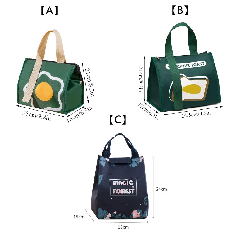 Portable Thermal Lunch Box Bag for Women and Kids – Insulated Food Storage Handbag, Travel and Picnic Cooler Pouch, Reusable Bento Bag for Lunch, Snacks, Drinks, and Meals