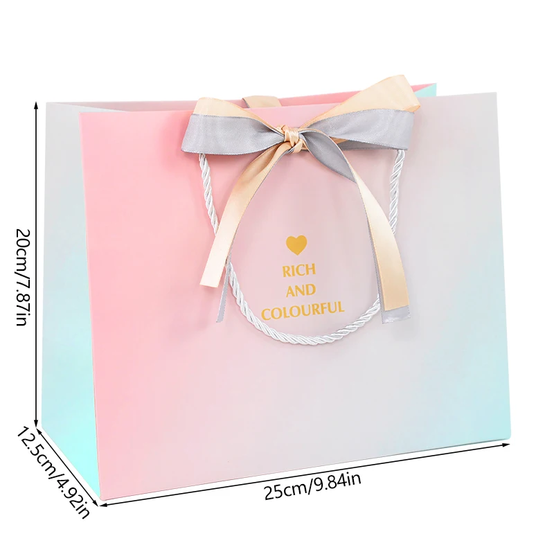 18/25cm Large Gift Bag Snack Cookie Candy Packing Bag Birthday Wedding Party Decoration Gift for Guests Baby Shower Supplies, Reusable Premium Paper Bags with Handles for Bakery, Souvenir, Retail, Geschenkverpackung, Bolsa de Regalo - 图片 11