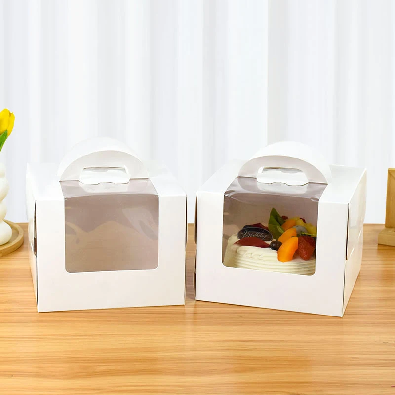 1/3/6pcs High Capacity Cake Packing Boxes with Clear Window, Multi Size Bakery Gift Boxes for Candy Cookies Pastry Chocolate Dessert Packaging, Wedding Birthday Christmas Baby Shower Party Supplies 2