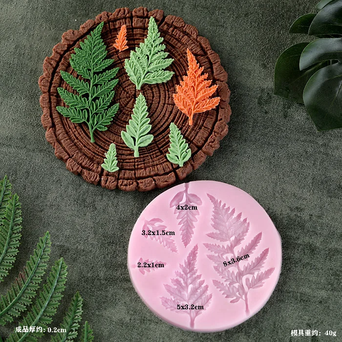 Leaf Stump Silicone Mold – Fondant, Cookie, Cake, Chocolate Mould, DIY Cake Decorating Tool, Non-Stick Silicone Baking Mold for Sugarcraft, Pastry, Cupcakes, Candy, and Creative Dessert Accessories
