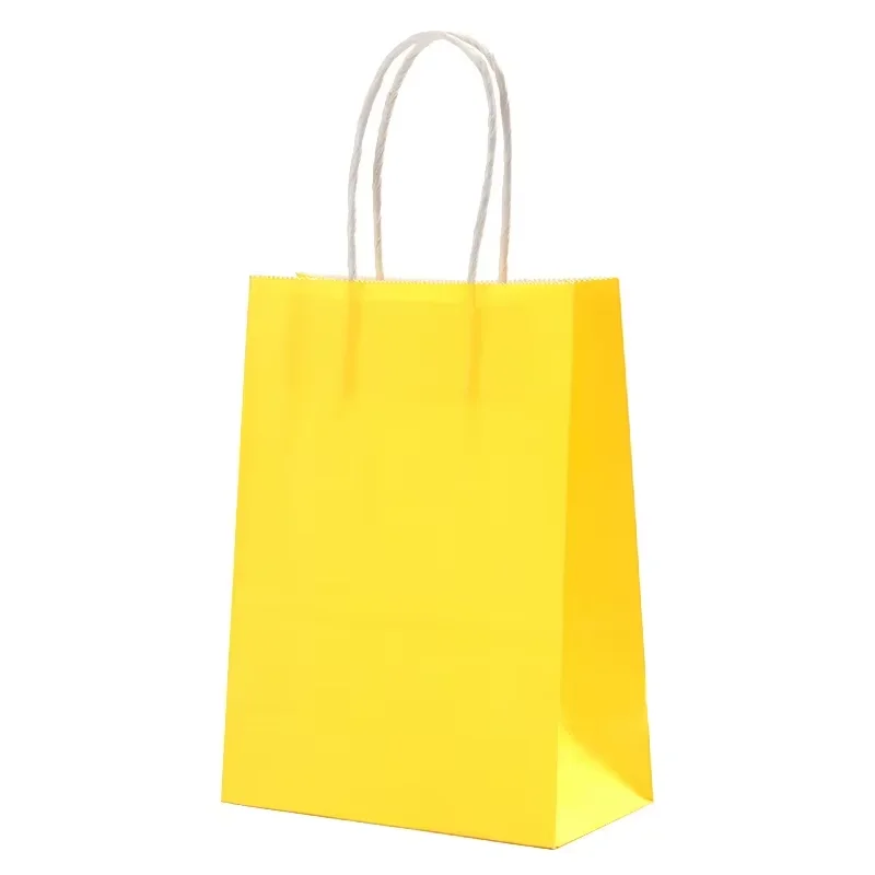 10/30PCS Holiday Birthday Wedding Party Gift Bags – Kraft Paper Colorful Gift Bags for Shopping, Candy, and Gift Packaging, Perfect for Events and Special Occasions 11