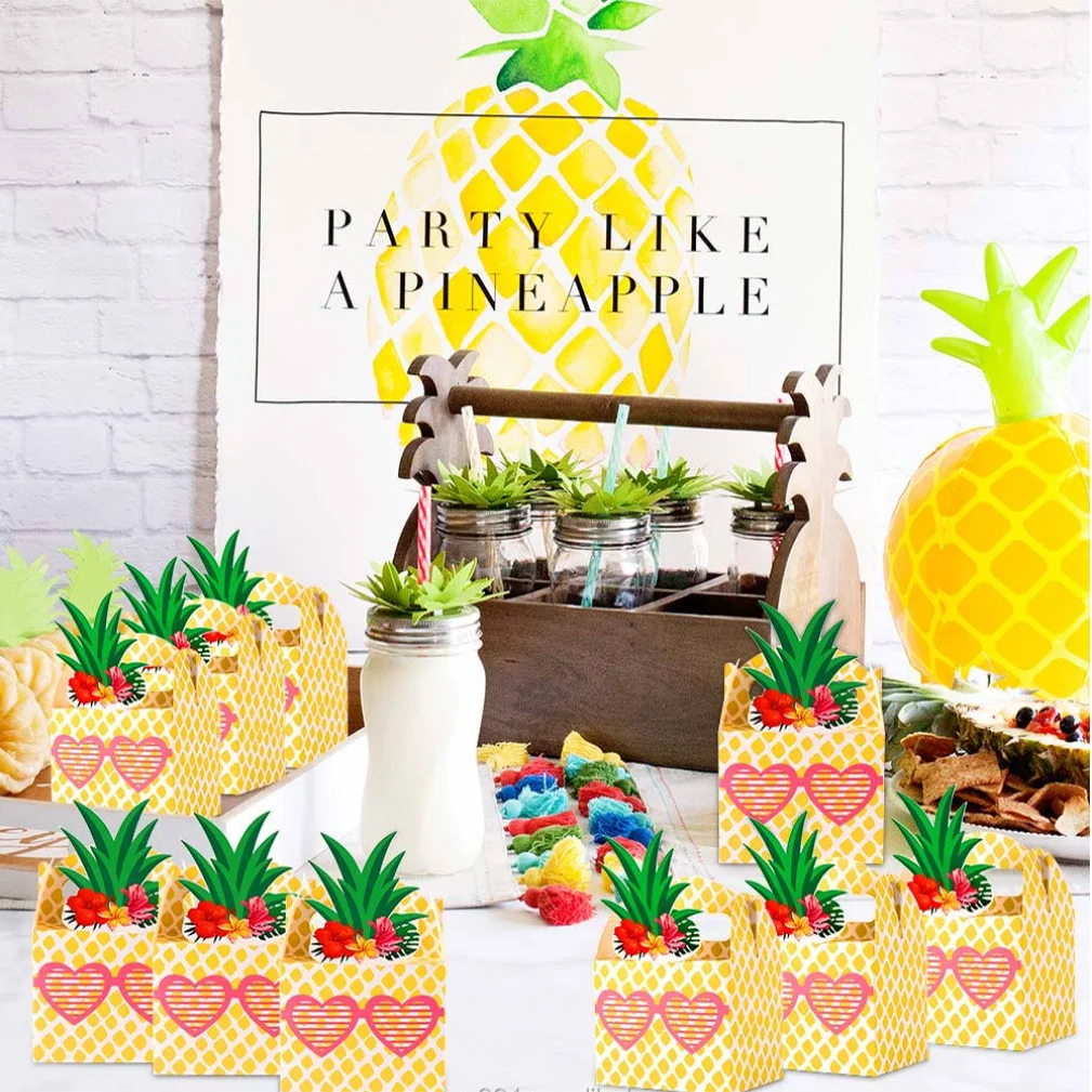24Pcs Pineapple Favor Candy Gift Boxes for Hawaiian Tropical Party Luau BBQ Fruit Party Summer Beach Wedding Party Supplies DIY Treat Packaging Decorative Accessories for Celebration 24Pcs Pineapple Favor Candy Gift Boxes for Hawaiian Tropical Party Luau BBQ Fruit Party Summer Beach Wedding Party Supplies DIY Treat Packaging Decorative Accessories for Celebration