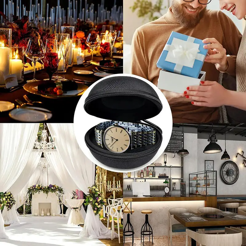 Travel Wristwatch Organizer | EVA Travel Case Portable Storage Box for Single Watch, Shockproof and Impact-Resistant Wristwatch Organizer for Smart Watches, Durable Protective Carrying Case - 图片 4