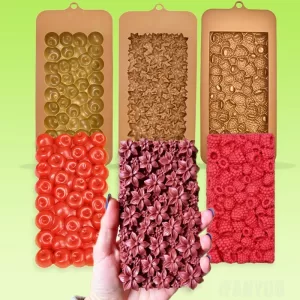 Flower Raspberry Cherry Silicone Mold for Chocolate Chunks Candy Baking Tools Kids DIY Chocolate Fondant Mould Cake Cupcake Pastry Dessert Decoration Baking Supplies Kitchen Craft Tray