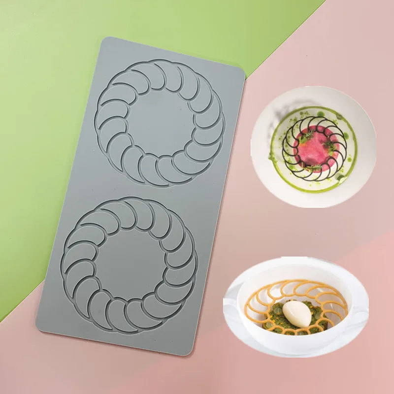 Leaf Flower Wreath Lace Silicone Mold Fondant Cake Sugarcraft Mould Chocolate Candy Dessert Tray Decoration Tools Pastry Baking Supplies Cupcake Topper Resin Soap Wax Melt DIY Craft Accessories 10