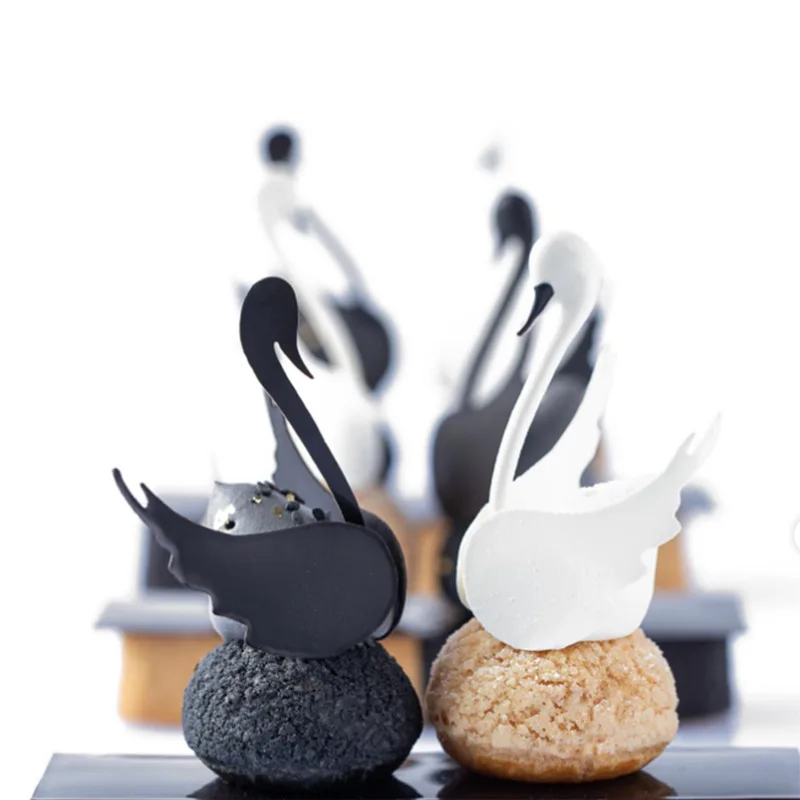 Chinoiserie Pavilion Swan Flower Leaf Lace Silicone Mold DIY Sugar Pad Thin Chocolate Crisp Cake Decoration Fondant Baking Mould for Elegant Cupcake Cookie Pastry Craft Kitchen Tools - 图片 3