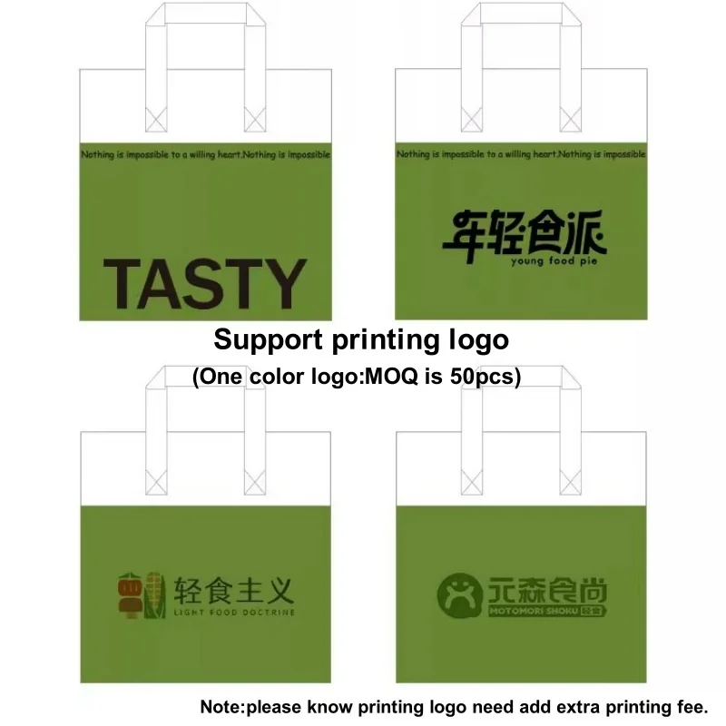 10pcs Green Non-Woven Insulated Tote Bags – Portable Reusable Pouches for Food, Drinks, Cake, and Snacks, Thermal Carrier Keeps Hot or Cold, Ideal for Delivery, Picnic, Grocery, Work, School - 图片 6