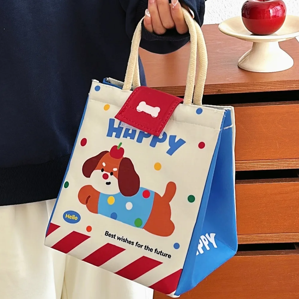 Cute Bento Lunch Bag for Office and Students – Large Capacity Cartoon Insulated Tote, Reusable Fresh-Keeping Meal Carrier, Portable Lunch Box Bag for Work, School, Picnic, Travel, Snacks Storage