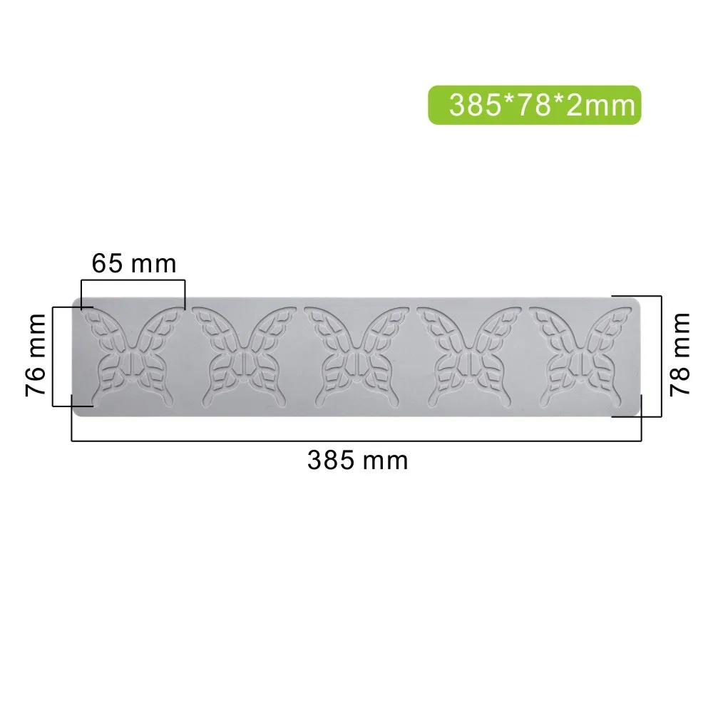 Butterfly Style Silicone Lace Pad for Sugar Flipping DIY Leaf Chocolate Thin Crisp Dessert Cake Decorating Tool Fondant Pastry Cupcake Cookie Baking Mold Kitchen Craft Tray