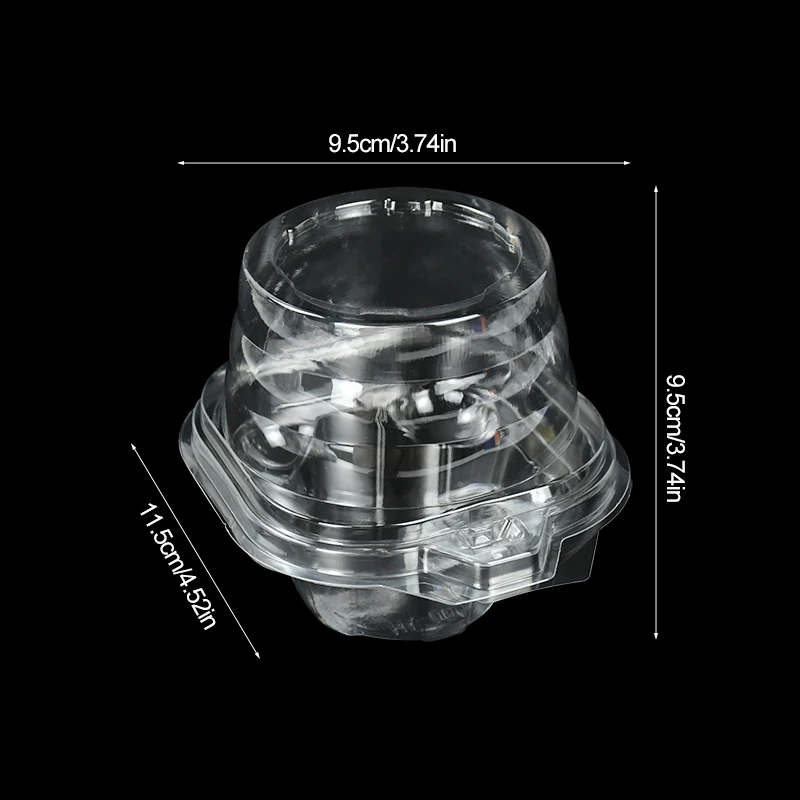 20/50Pcs Individual Cupcake Boxes Clear Muffin Cake Dessert Holders with Dome Lids, Transparent Pastry Containers for Birthday Party Wedding Favor Gift Packaging and Event Decoration Supplies