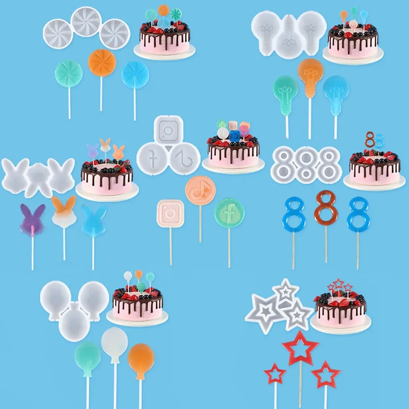 3D Easter Bunny Lollipop Silicone Mold – DIY Rabbit Design for Fondant, Chocolate, Candy, Cake Decorating, Cupcake Toppers, Sugarcraft, Baking Accessories for Easter and Holiday Treats