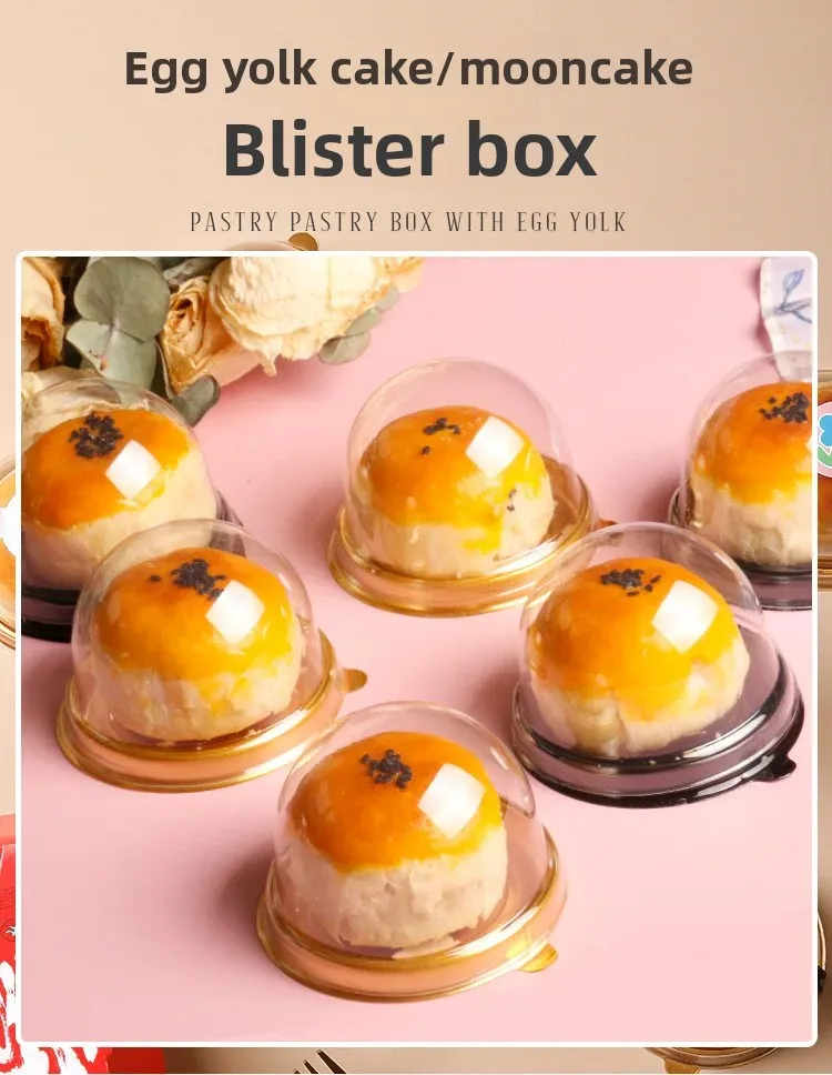 50pcs Clear Cake Boxes Mini Dessert Display Containers Cupcake Pastry Dome Lids Airtight Baking Packaging Boxes for Wedding Party Favor Gift Pastry Storage Catering Supplies