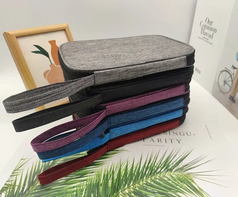 Travel WatchStrap Organizer | Multifunction Travel Carrying Bag for Watch Strap Storage, Portable Waterproof Pouch Case for Data Cable, Smartwatch Band Organizer Box Made of 300D Oxford Fabric 4