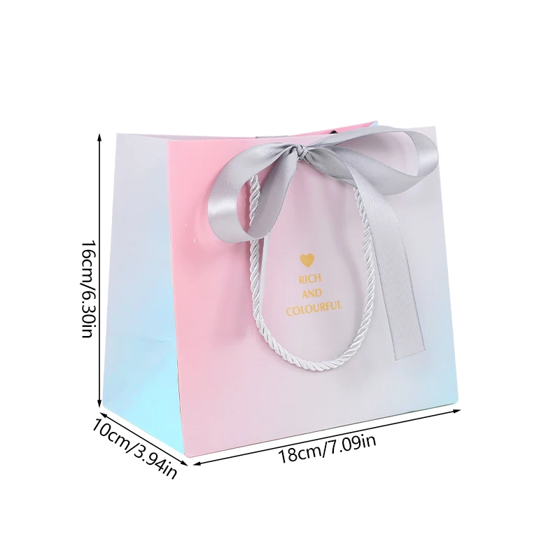 18/25cm Large Gift Bag Snack Cookie Candy Packing Bag Birthday Wedding Party Decoration Gift for Guests Baby Shower Supplies, Reusable Premium Paper Bags with Handles for Bakery, Souvenir, Retail, Geschenkverpackung, Bolsa de Regalo - 图片 7