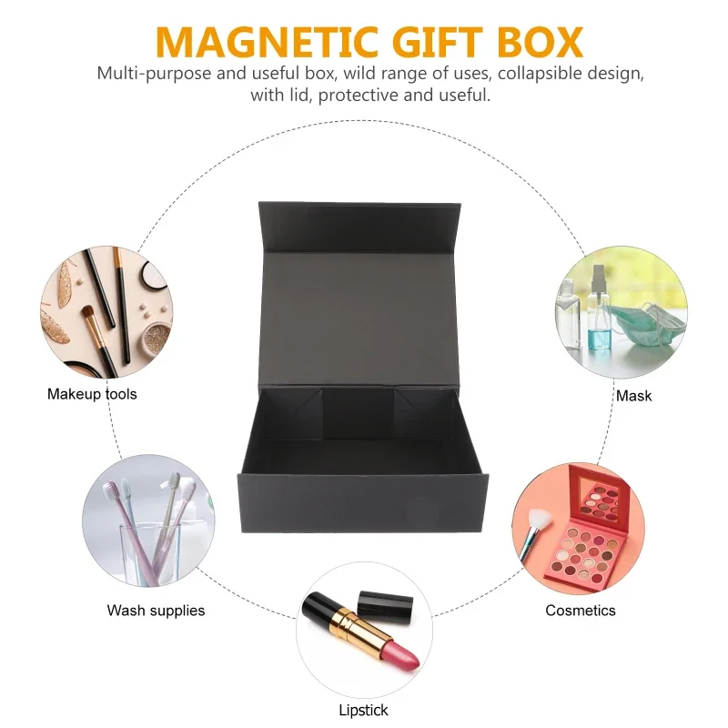 Magnetic Closure Gift Box Luxury Cardboard Folding Packaging Box with Lid for Bridesmaid Proposal, Wedding, Birthday, Anniversary, Holiday Keepsake, Decorative Collapsible Storage Boxes for Presents