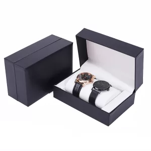 PU Leather Single Watch Gift Box with Soft Pillow, Luxury Wristwatch Display Case Organizer for Men, Protective Watch Storage Holder, Elegant Packaging Box for Birthday, Anniversary, Business Gift