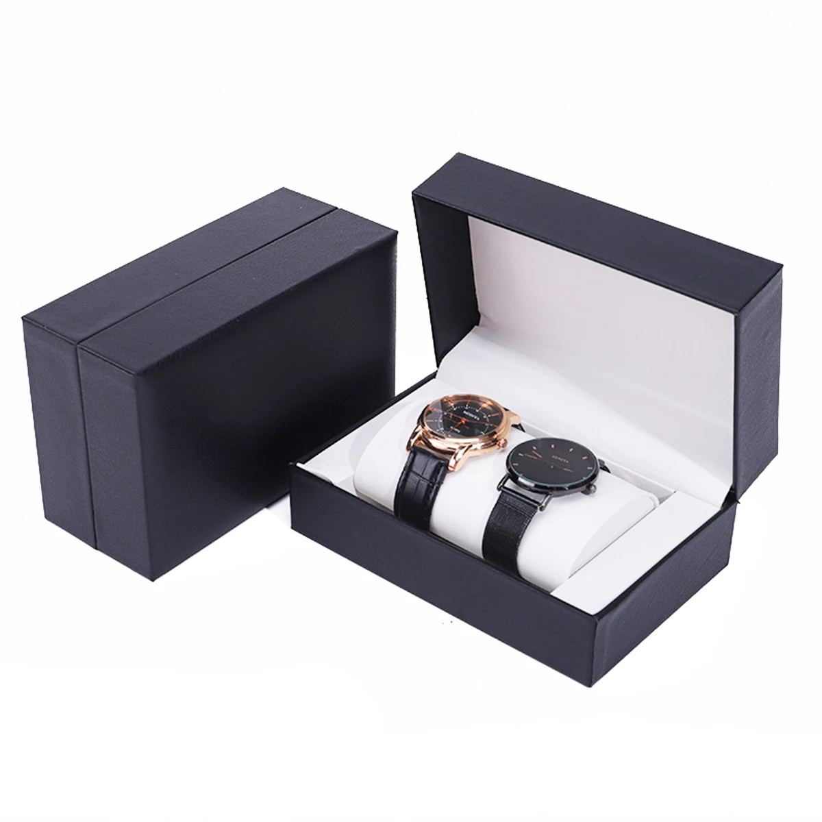 PU Leather Single Watch Gift Box with Soft Pillow, Luxury Wristwatch Display Case Organizer for Men, Protective Watch Storage Holder, Elegant Packaging Box for Birthday, Anniversary, Business Gift