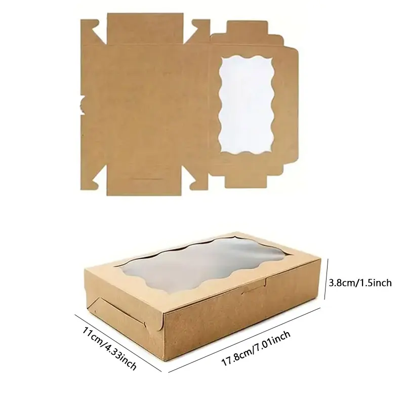 16/32Pcs Cake Carriers Square Boxes with Lids, White Dessert and Bread Boxes with Transparent Window, Ideal for Pies, Donuts, Muffins, Cupcakes, Portable Bakery Packaging for Weddings, Birthdays, Parties, and Special Celebrations 2