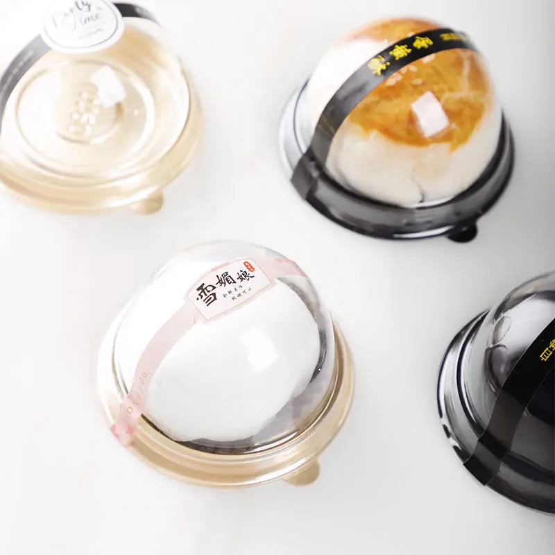 50pcs Clear Cake Boxes Mini Dessert Display Containers Cupcake Pastry Dome Lids Airtight Baking Packaging Boxes for Wedding Party Favor Gift Pastry Storage Catering Supplies - 图片 4