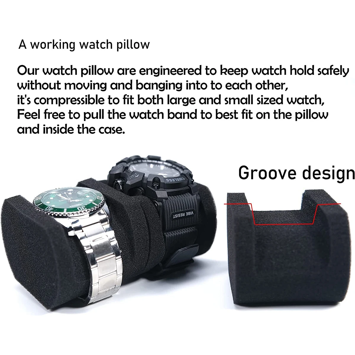 Travel Watch Organizer | 5-Slot Watch Travel Box, Hard Shell Watch Storage Organizer fo... - SKU WTB02057 - UGI Packaging