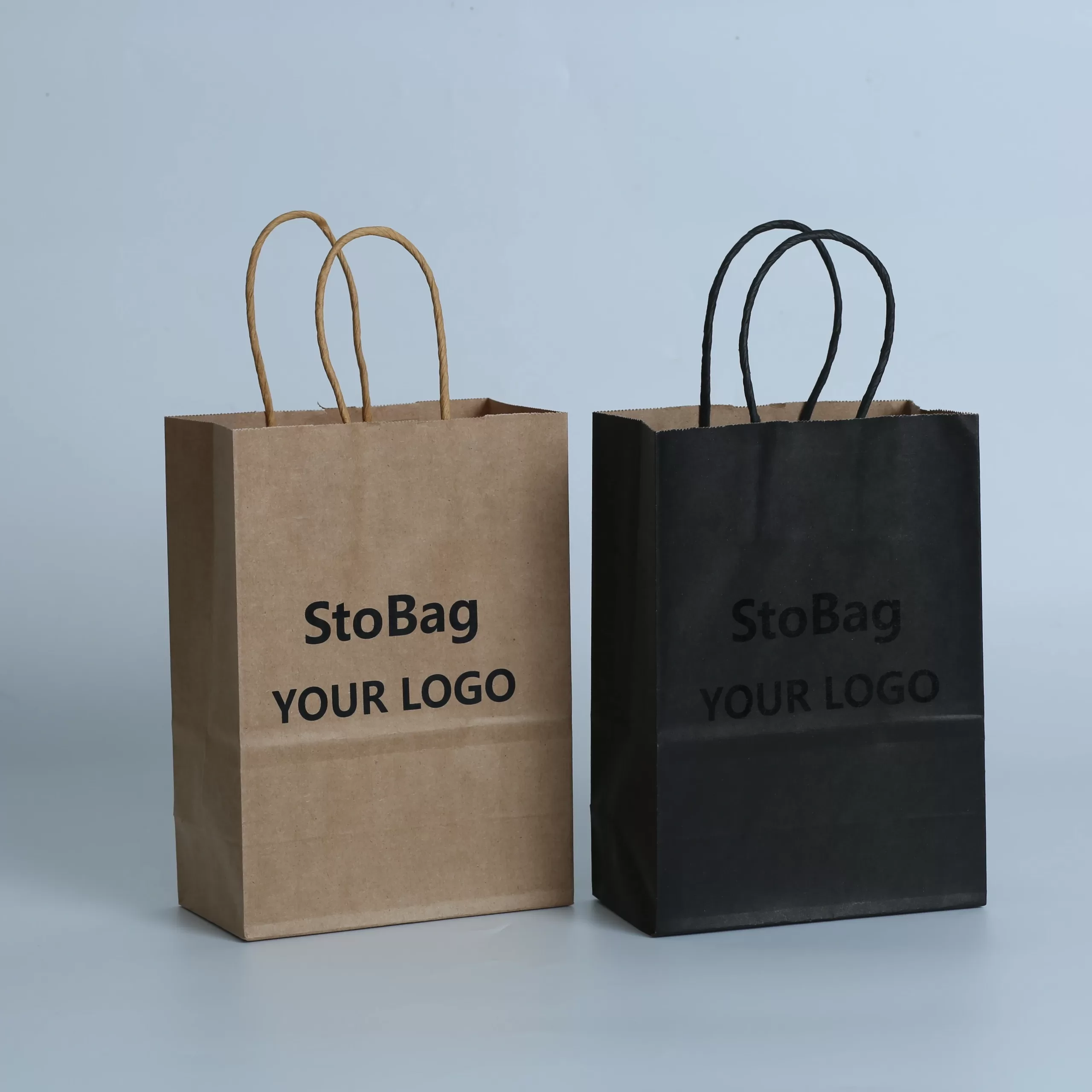 20pcs Custom Logo Kraft Paper Bag Gift Wrapping Bags Recyclable Paper Shopping Packaging Eco Friendly for Retail Store Boutique Bakery Sac Papier Emballage Bolsa Papel Regalo Tasche Einkauf كيس ورقي قابل لإعادة التدوير ショッピングバッグ 쇼핑 포장 가방 - 图片 4
