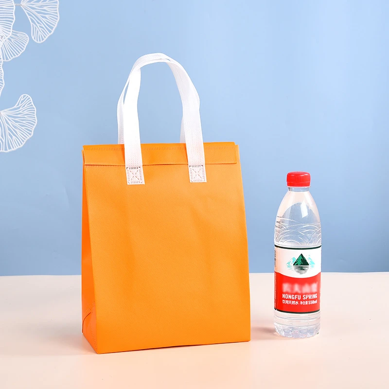 10pcs Non-Woven Insulated Tote Bags – Reusable Thermal Cooler Pouches for Food, Cake, Drinks, and Lunch, Portable Delivery and Takeaway Bags with Handles, Eco-Friendly Storage for Office, School, and Picnic - 图片 12