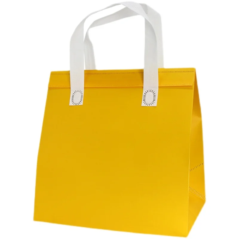 Disposable Aluminum Foil Thermal Bag – Handheld Non-Woven Food Carrier for Cakes, Desserts, and Beverages, Insulated Cold and Hot Preservation Bag for Commercial Catering, Takeaway, and Party Use - 图片 5