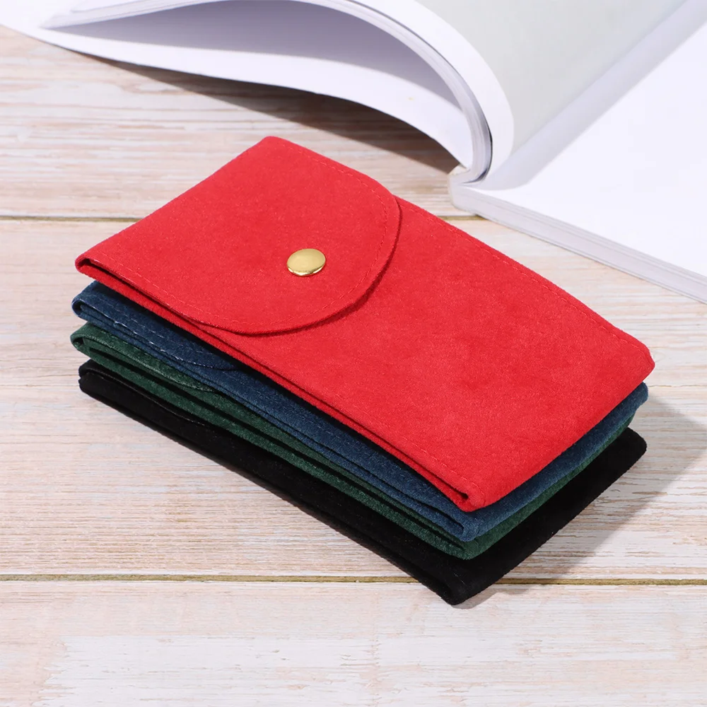 Travel Watch Case | Flannelette Watch Storage Bag, Velvet Snap Packaging Pouch Anti-Dust Watch Protection Case, Soft Compression Velvet Bag for Watch Collection Gift Packaging Accessories (Red/Green/Blue/Black/Grey/Pink/Light Blue) 4