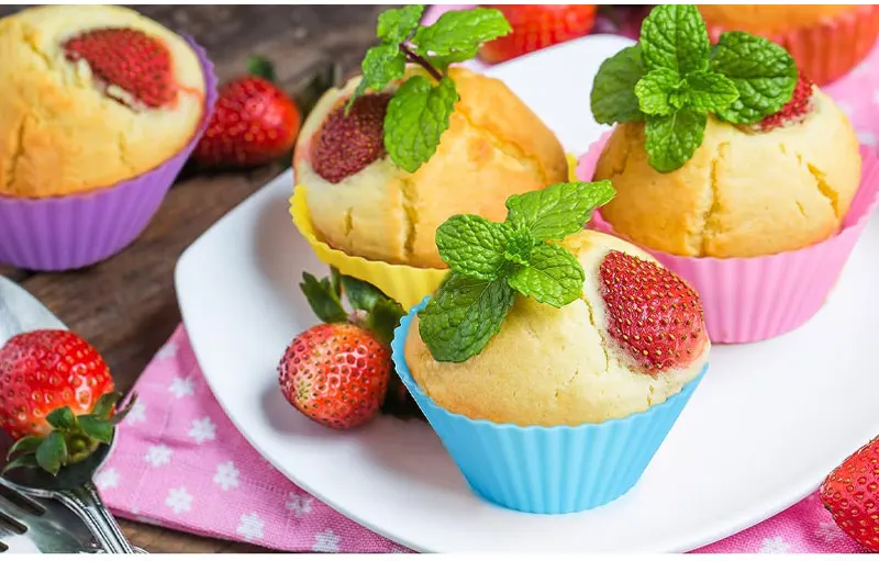 10/20/50Pcs Silicone Cupcake Baking Cups, Reusable Non-Stick Muffin Liners, Heat-Resistant BPA-Free Cupcake Holders Molds, Eco-Friendly Home Kitchen Bakeware for Muffins, Cakes, Brownies, Desserts 5