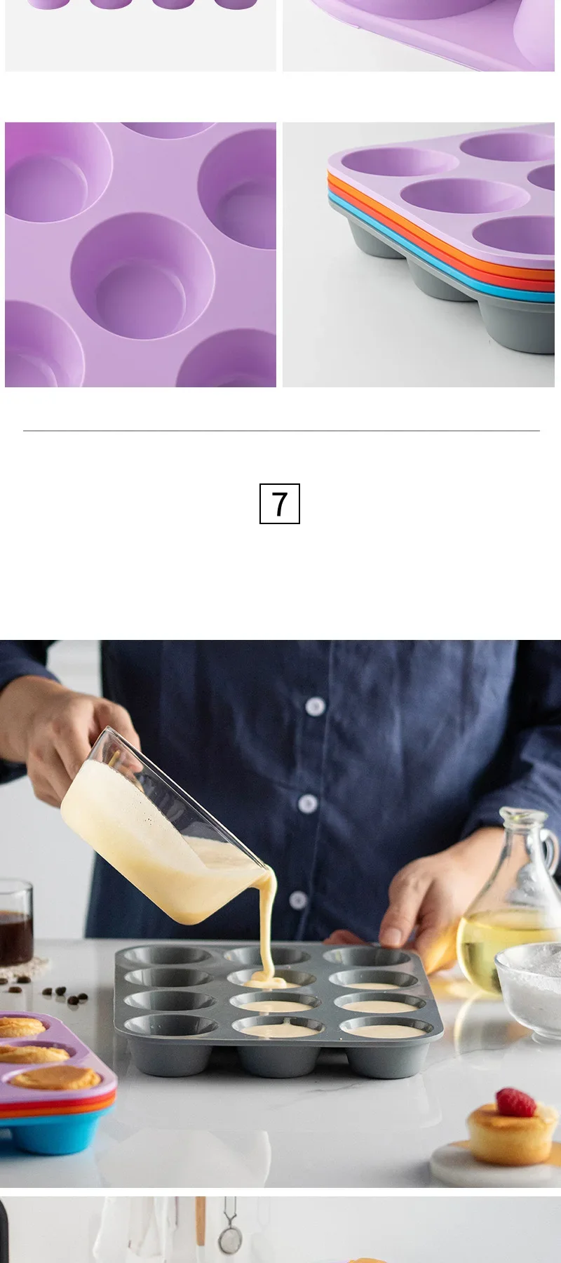 12-Hole Silicone Baking Mold – 3D Round Sphere Cake Pan, Chocolate, Muffin, Cupcake, DIY Dessert Bakeware for Home Kitchen, Baking, Pastries, Chocolate Balls and Creative Treats 4