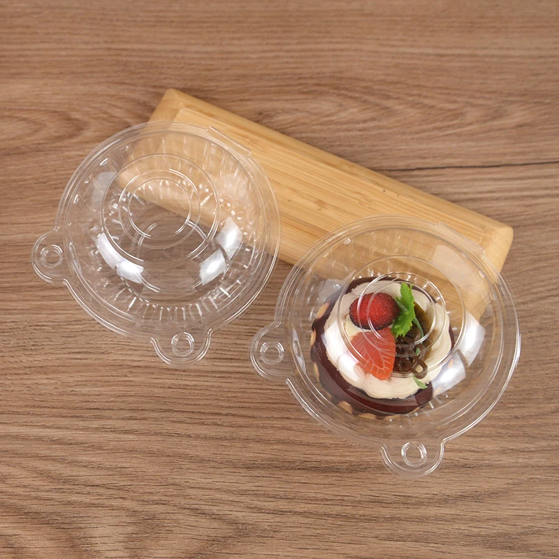10/50Pcs Clear Cupcake Packaging Boxes, Dessert Donut Muffin Cake Container Holders with Lids, Transparent Pastry Display Containers for Wedding Birthday Party Christmas Holiday Event Supplies 6