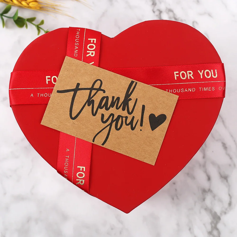 50PCS Kraft Paper Thank You Cards – Blank Greeting Cards for Kids Birthday, Baby Shower, Wedding, Party Favor, DIY Craft Decoration, Gift Message Postcards, Appreciation Notes, Personalized Thank You Gift Inserts